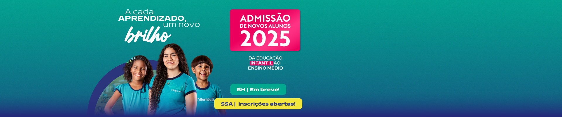 Banner informativo admissão 2025