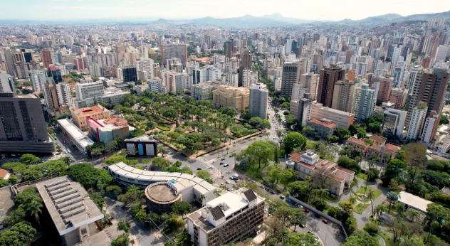 Vista aérea da cidade de Belo Horizonte, em Minas Gerais
