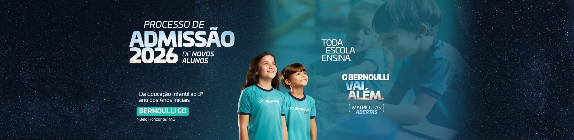 Colégio Bernoulli GO, em Belo Horizonte - Admissão de Novos Alunos 2026