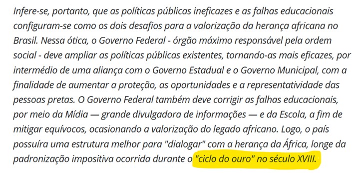 ciclo do ouro competência II redação enem
