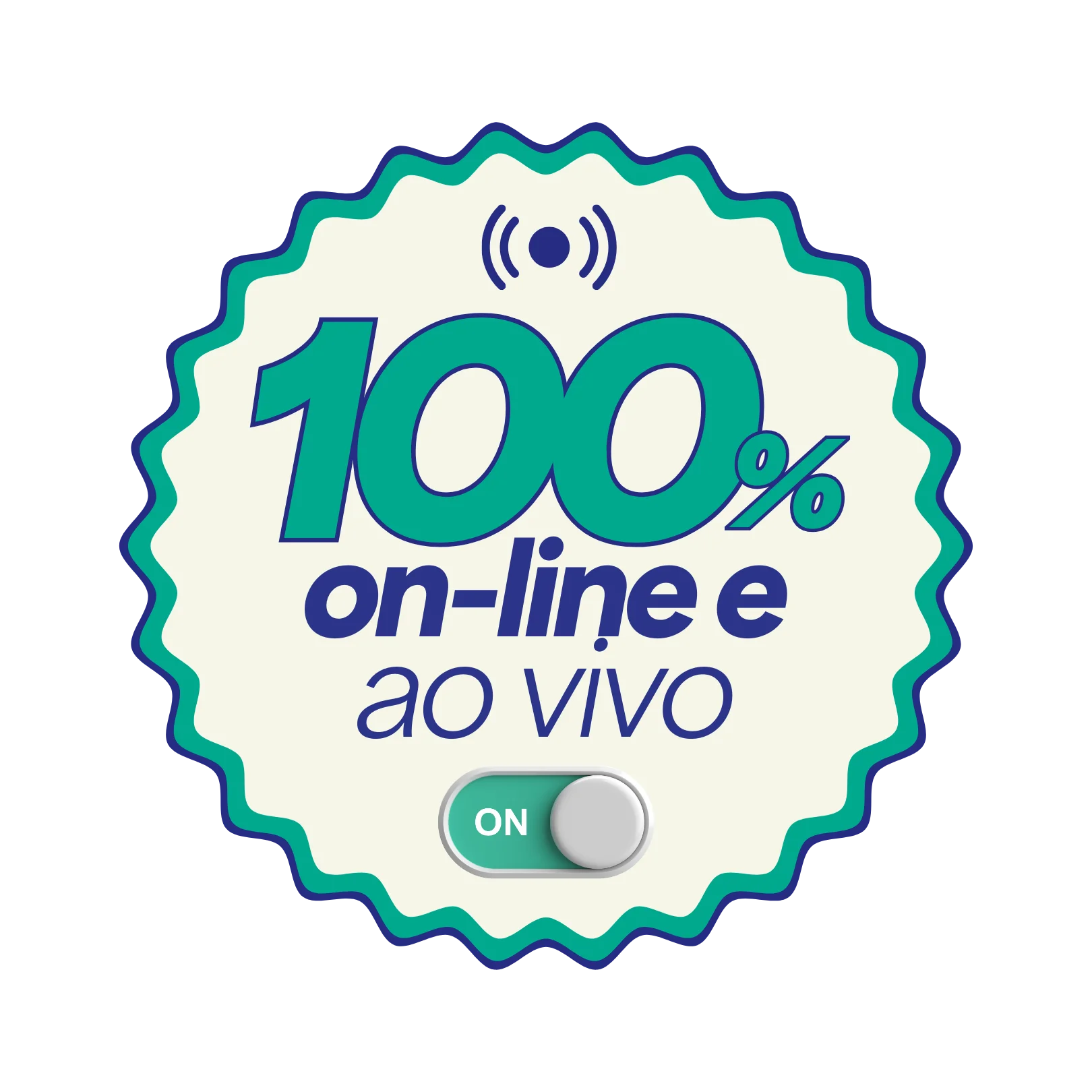 100% on-line e ao vivo