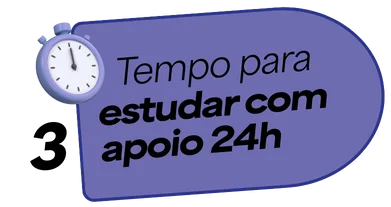 Tempo para estudar com apoio 24h - Metodologia 4 Tempos Bernoulli
