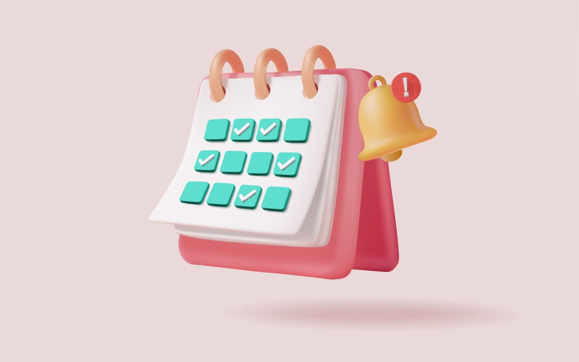 Calendário marcado